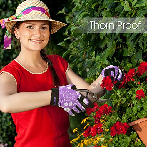 Cooljob Medium Gardening Gloves For Women, Thorn Proof Ladies Work Gloves For Rose Pruning thumb #7