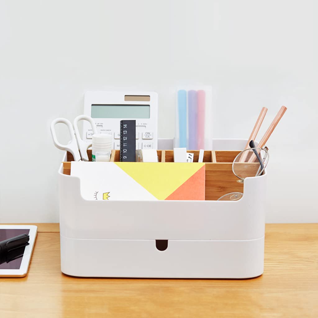 Scatola portaoggetti da scrivania a più scomparti, elegante per forniture da ufficio, oggetti essenziali e oggetti vari, supporto versatile per casa e spazio di lavoro