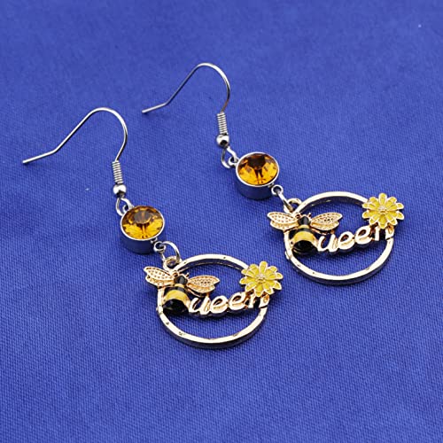 Bee Earring Honey Bee Pendant Jewelry Queen Earrings Insect Earrings Honey Bee Lover Gift Birthday Gift Christmas Jewelry3