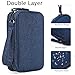 Dealcase Universal Electronics Accessories Case, Waterproof Portable Cable Organizer Bag, Multifunctional Travel Digital Accessories Storage Bag, Navy Blue