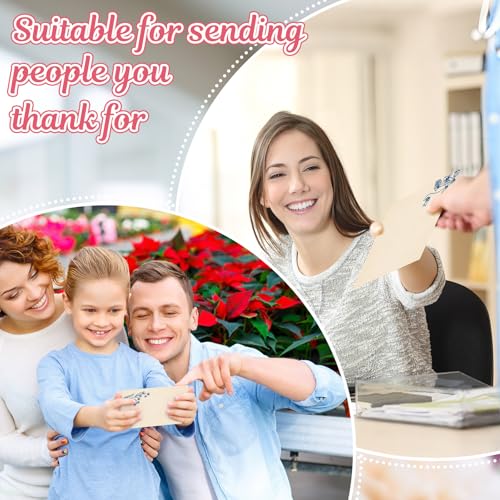 Image of Spiareal 100 Pcs Blank Note Cards Index Card, Kraft Paper, 4*6inch, Flower | Kraft Cardstock with Eucalyptus Design, Envelopes Included, For Thank You Cards, Weddings, Baby Showers, Office DIY