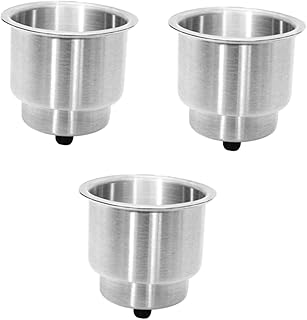 Kisangel 3pcs cup holder cup holder for boats Stainless steel refit drink holder cup holders for cars yacht cup drink holder vehicle water cup cupholders for your car car Marine RV