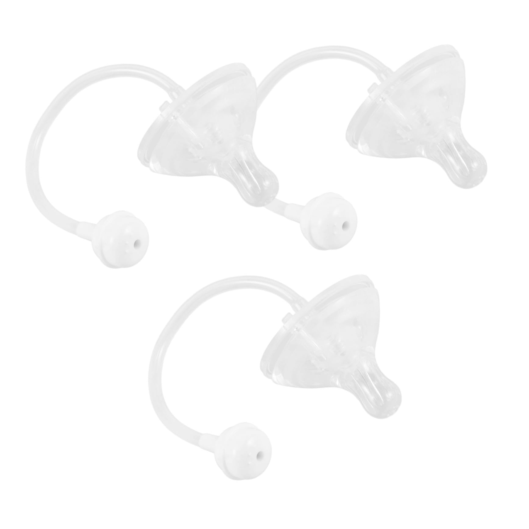 GARVALON 3pcs Silicone Straw Nipples Weighted Ball Wide-Mouth Straws Tops for Breastfed Babies