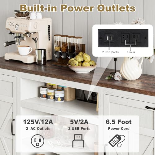 Xvd66farmhousecoffeebarcabinetwithchargingstationsideboardbuffetcabinetwithlargestoragewoodbuffetstoragecabinetwithadjustableshelvesforkitchenlivingroomrusticwhite Urban Country Home Decor Xvd 66 farmhouse coffee bar cabinet with charging station sideboard buffet cabinet with large storage wood buffet storage cabinet with adjustable shelves for kitchen living room rustic white urban country home decor