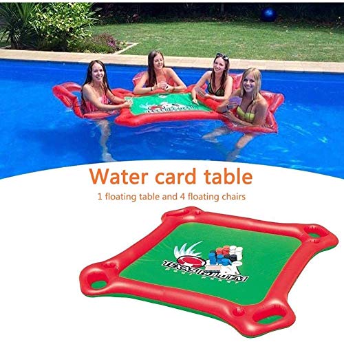 Aufblasbares Schwimmbett, Sessel mit vier Positionen, Wasserfreizeittische und -stühle, aufblasbare Pokertische, geeignet für Schwimmbäder