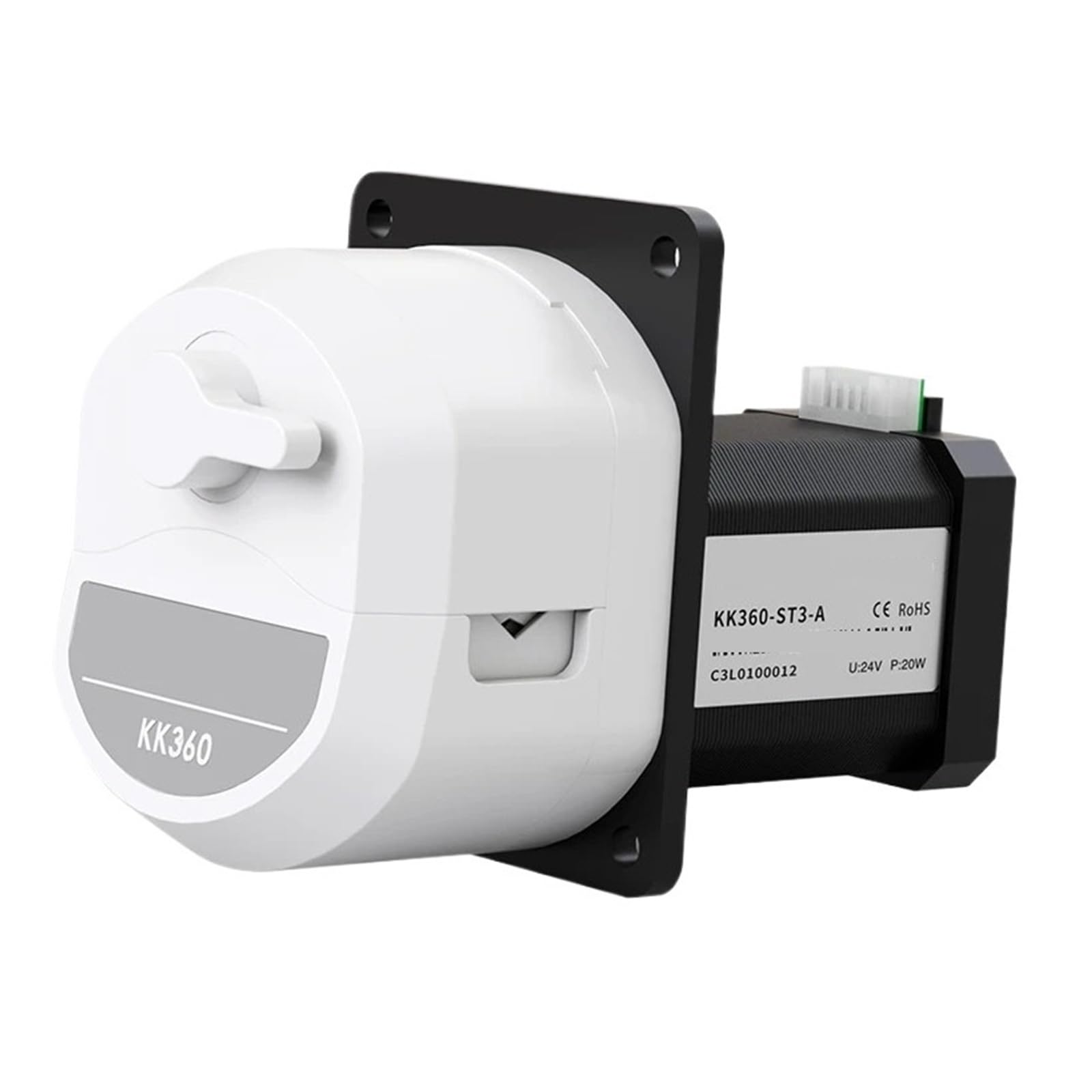 KK360 24V Stepper Peristaltic Pump, Self-Priming 1.6mm Tube Dosing-Pump 0~310ml/min(KK360-ST3-A-B16)