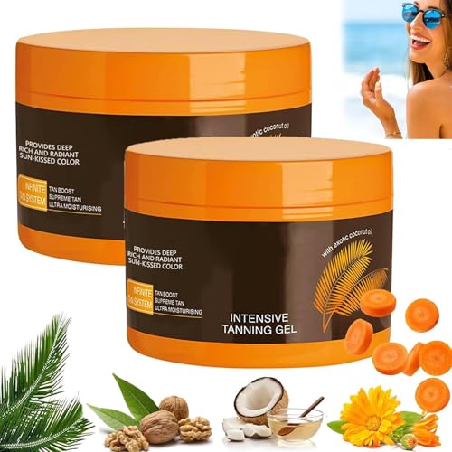 Luxury Intensive Tanning Accelerator Cream,Tanning Gel,Natural Tanning Accelerator Cream,Tanning Cream for Instant Tan, Achieve A Natural Tan with Natural Ingredients (2pcs)