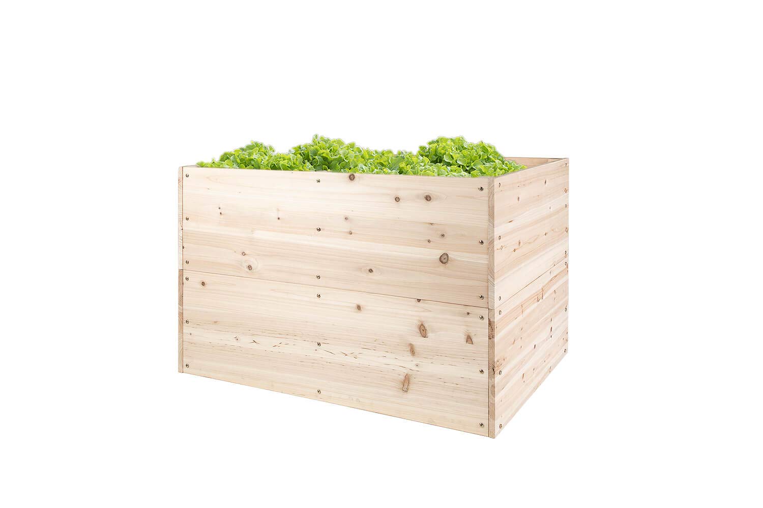 empasa Hochbeet Blumenkasten Kräuterbeet Frühbeet Pflanzkübel Pflanzkasten aus Holz für Garten, Balkon und Terrasse, Ausführung:KUUBI L - 117 x 77 x 78 cm