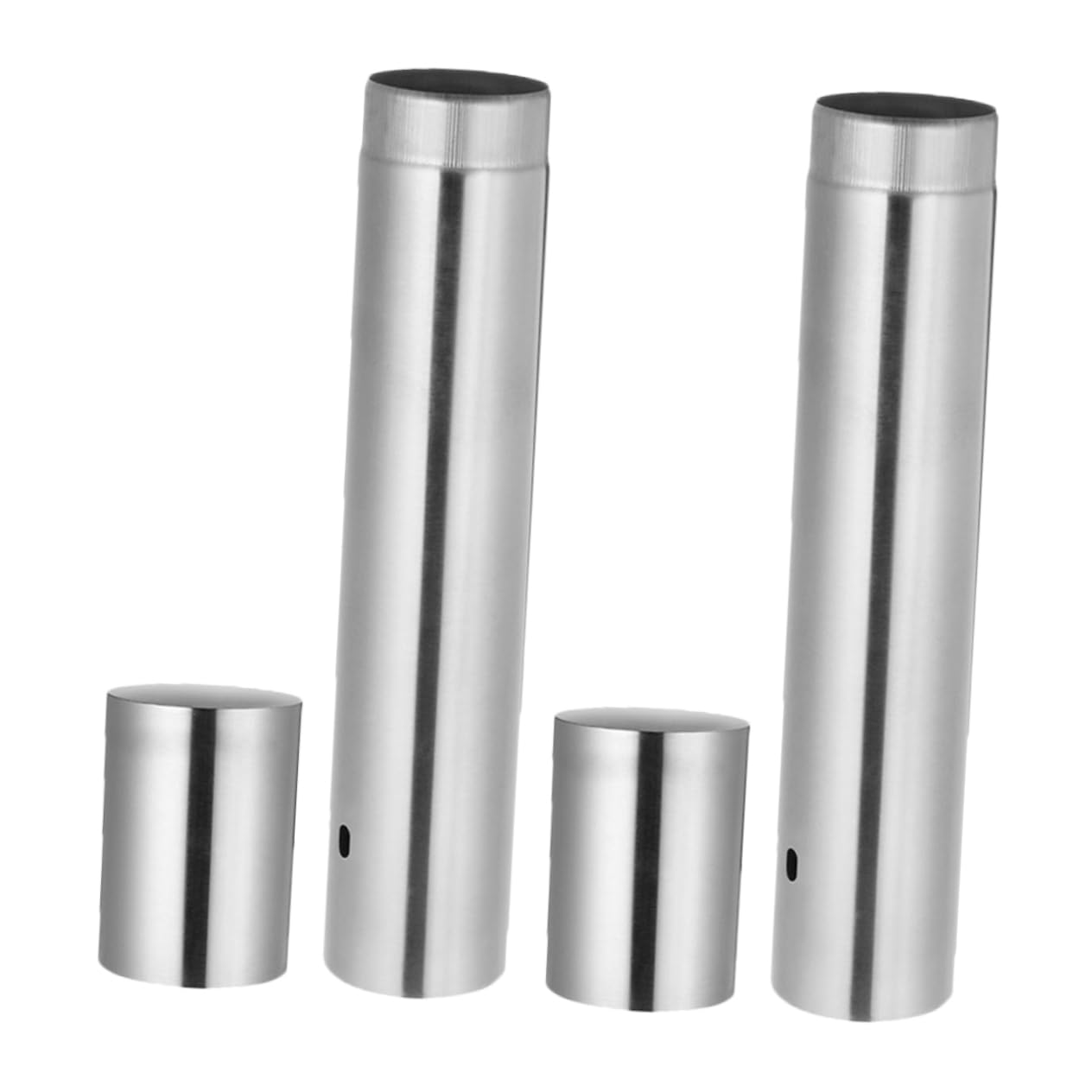 Tube Cylindrique en Acier Inoxydable 11.81 Pouces Rangement Rigide pour Documents Certificats Diplômes