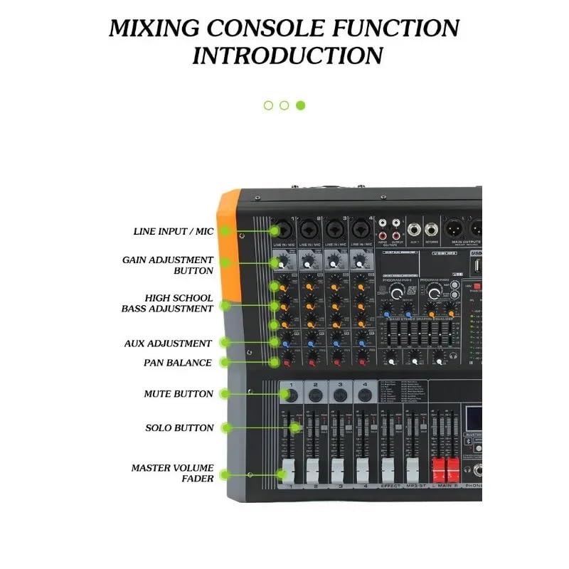 DJ-Mixer, Professionelles digitales Mischpult, Musikausrüstung, Studio-Mixer-Sound