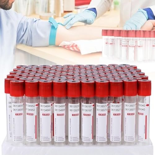 Probówki do pobierania krwi, próżniowe medyczne, tworzywo PET - sterylne do użytku laboratoryjnego, 100 szt