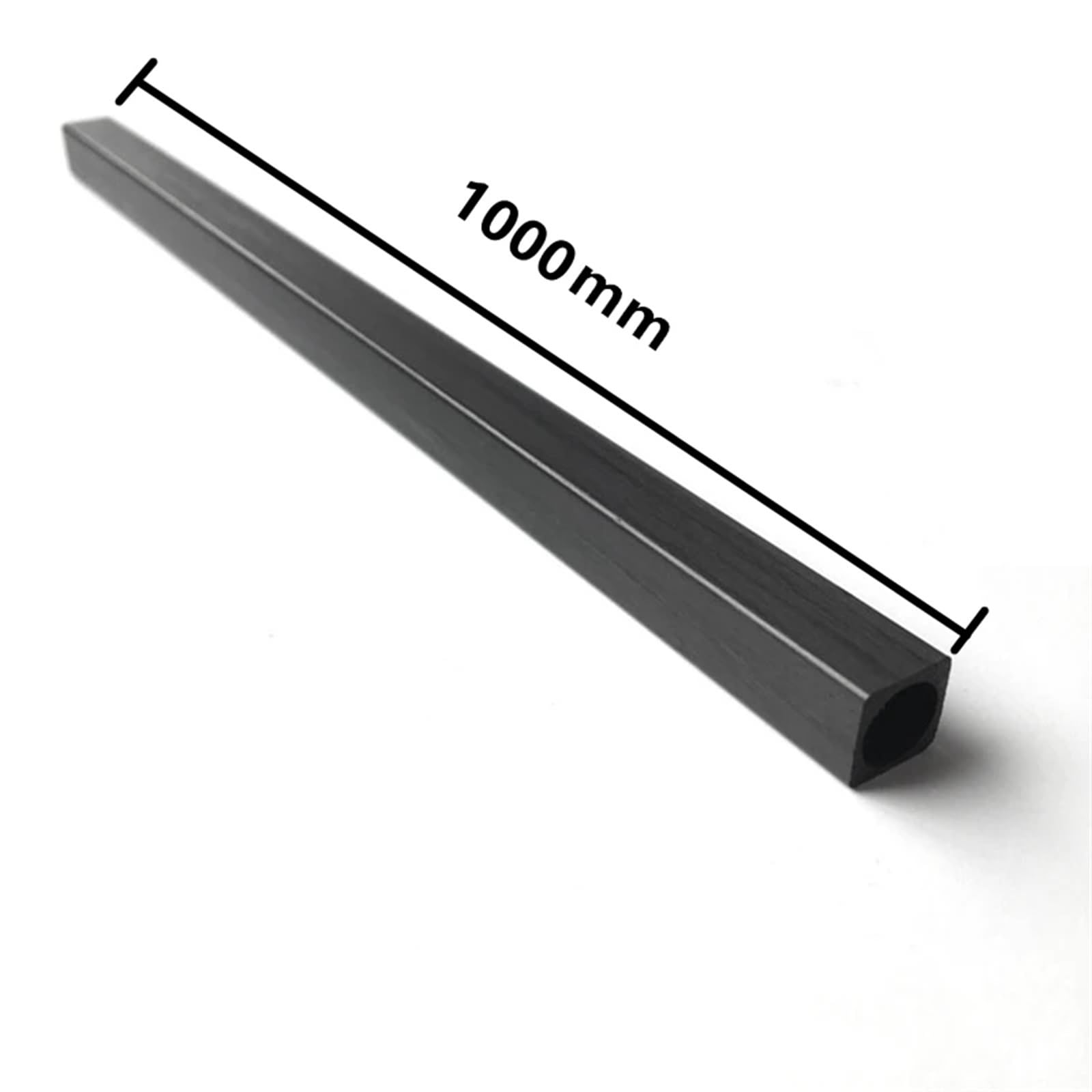 Tubo Cuadrado De Fibra De Carbono Tubo cuadrado de fibra carbono 1000 mm longitud, 2 unidades, alta resistencia