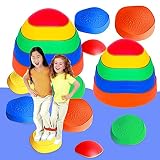EDRLAITY 10 PCS Stepping Stones Balance Obstacle Course for Kids, Indoor Outdoor Sensory Play Equipm