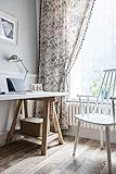 ❤Material: lino de algodón, buena sensación al tacto. Son dulces en estilo bohemio y con un aspecto rústico. Además, puede iluminar las habitaciones de forma muy bonita. Esta hermosa cortina para ventana es perfecta para dormitorio, salón, cocina, habitación de los niños, puerta, etc.