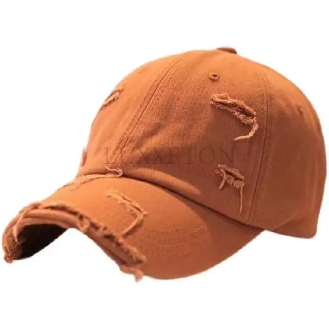 Cappello da baseball da donna, stile casual, retrò, regolabile, stile hip-hop, in denim, tinta unita