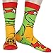 Hyp TMNT Socks Teenage Mutant Ninja Turtle 4Pk Michelangelo Donatello Raphael Leonardo Crew Mens Socks Shoe Size 6-12