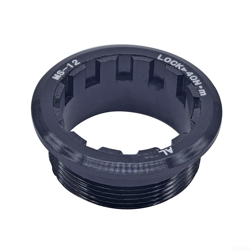 MicroSpline Anillo bloqueo casete bicicleta CNC aluminio 12 velocidades antideslizante ligero alta resistencia paquete 2 negro