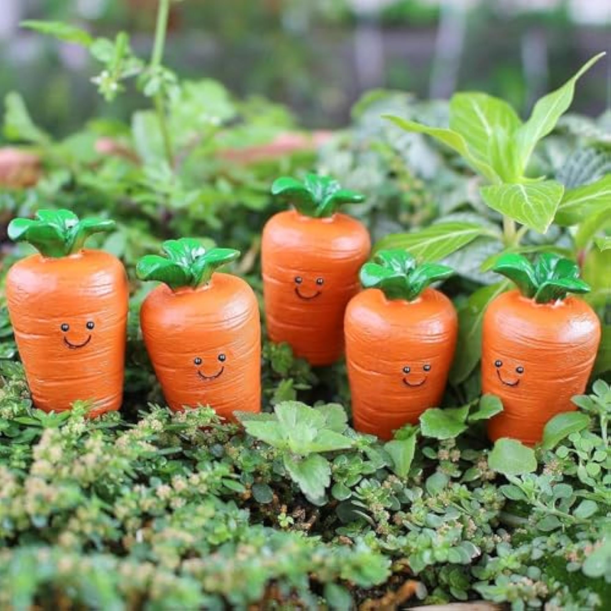 5 Pieces Miniature Artificial Carrots Decoration Set