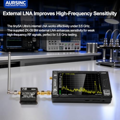 Image of AURSINC TinySA Ultra+ ZS406 Spectrum Analyzer with ZK-09 BM LNA Bundle