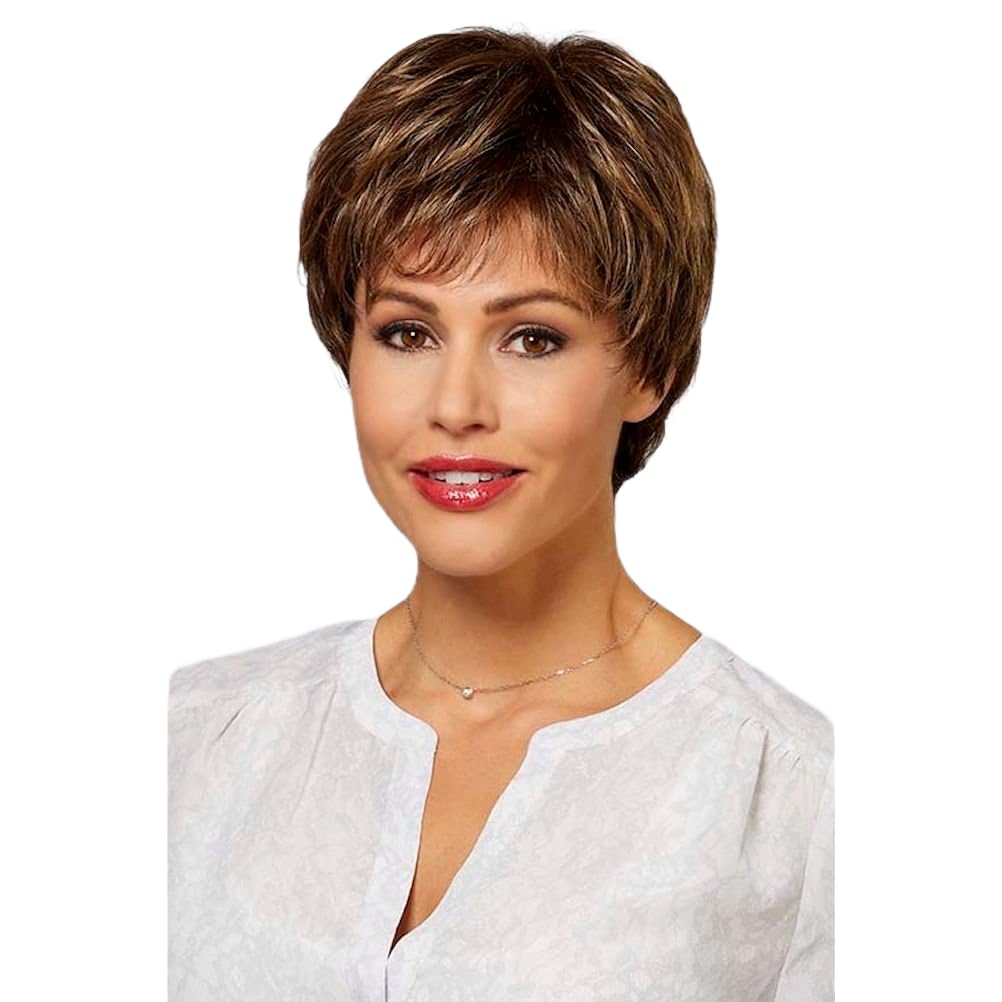 Henry Margu (Amber - Synthetic Full Wig in 8_27_33H 8/27/33H ( Medium Brown )/ ( Auburn Blonde ) /( Dark Auburn ) Highlights