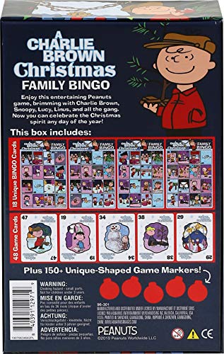 Peanuts Charlie Brown Christmas Family Bingo Game miniatura 3