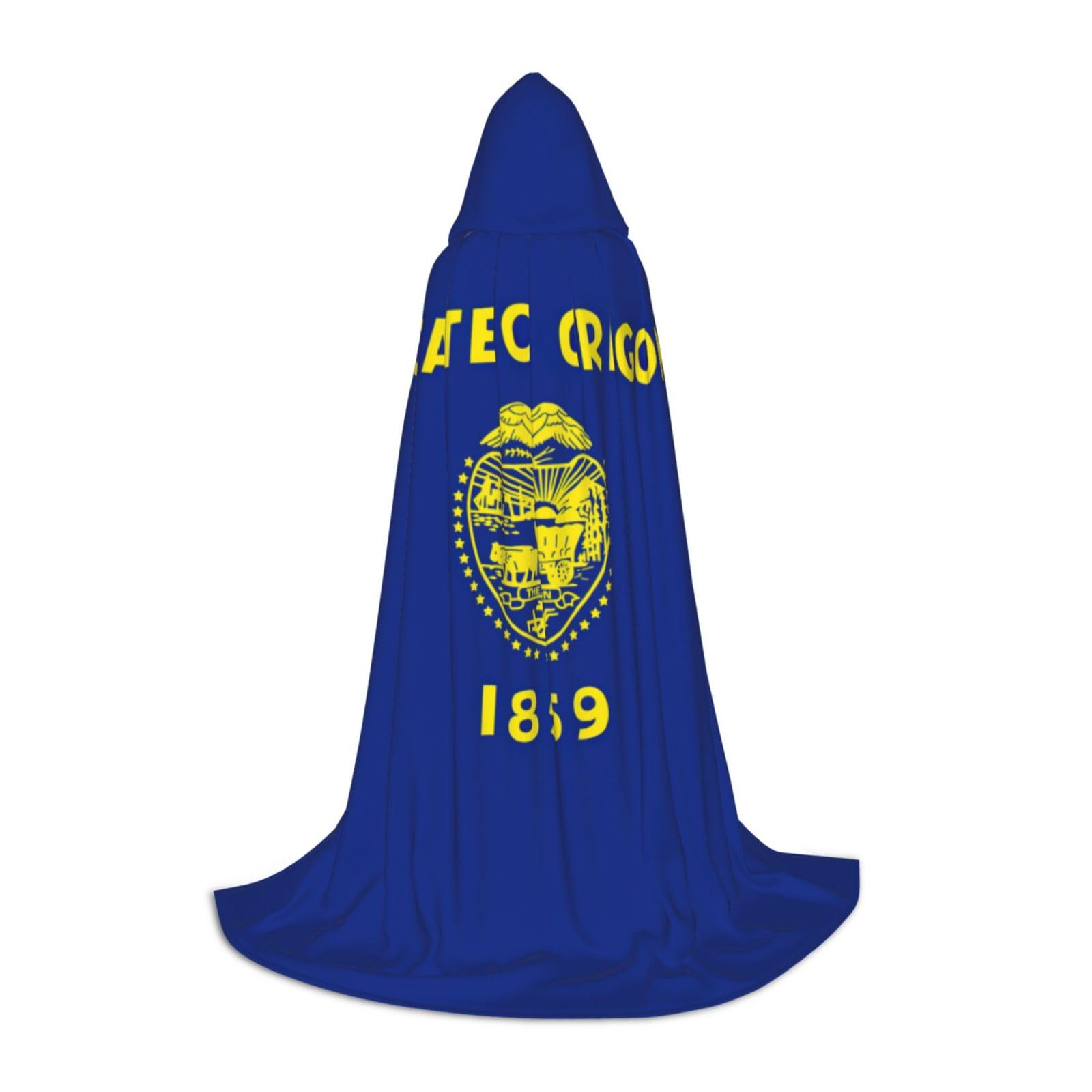 Cape imprimée drapeau Oregon à longue capuche d'Halloween - 8