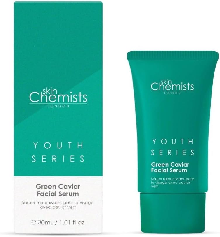 Skin Chemists Facial Serum | With Green Caviar Extract and Hyaluronic Acid | 15 ml, white, (HSC012)