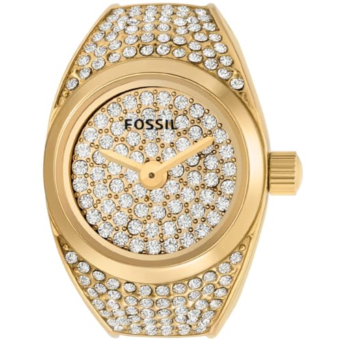 Image of Fossil Women's Watch Ring, Quartz Stainless Steel Two-Hand Ring Watch for Women