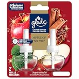 Glade Apple of my Pie Holiday PlugIns Air Freshener Oil Refill, Fall Scented and Essential Oils for Bathroom and Home Fragrance, 2 Refills (Packaging May Vary)