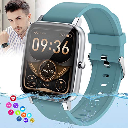 iFuntecky Smart Watch,Bluetooth Smartwatch for Android Phones,Ip67 Waterproof Fitness Watch with Blood Pressure Heart Rate Monitor Activity Tracker with Pedometer Compatiable for Samsung iOS Women Men
