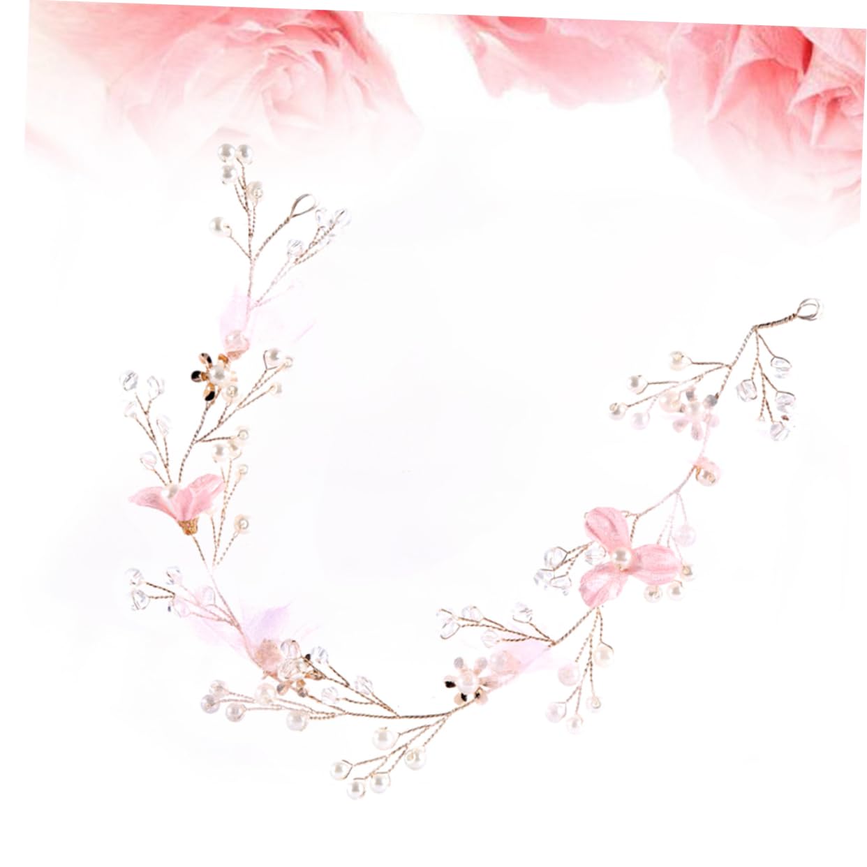 Didiseaon 3piezas Diadema De Flores Perlas Para Bodas Accesorio De Pelo Elegante y Celebraciones