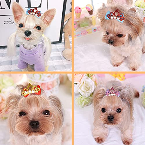 Widesmart 30 Piezas Lazos Para Perros,Arcos de Lindo Pelo de las Mascotas Accesorios Para el Pelo del Perro Tocado del Arco Pet Hair Bows Cat Hair Dog Hair DIY Clips Accessories Grooming Accessories