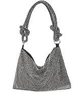 DKIIL NOIYB Rhinestone Crossbody Bag For Women Silver Clutch Bag Evening Handbag Purse Sparkly Rh...