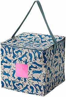New Branded PLUGGHAST Wardrobe Cabinet Travel Storage Bag, Patterned Cat/Blue Beige