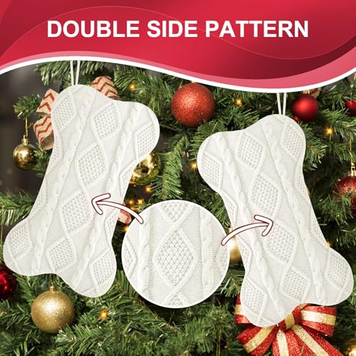 18-Inch-Christmas-StockingsBurgundy-Ivory-and-Khaki-Knit-Bulk-Double-Side-Vintage-Dog-Xmas-Stockings-for-Family-Dogs-Pets6-Pack 18 Inch Christmas StockingsBurgundy Ivory and Khaki Knit Bulk Double Side Vintage Dog Xmas Stockings for Family Dogs Pets6 Pack