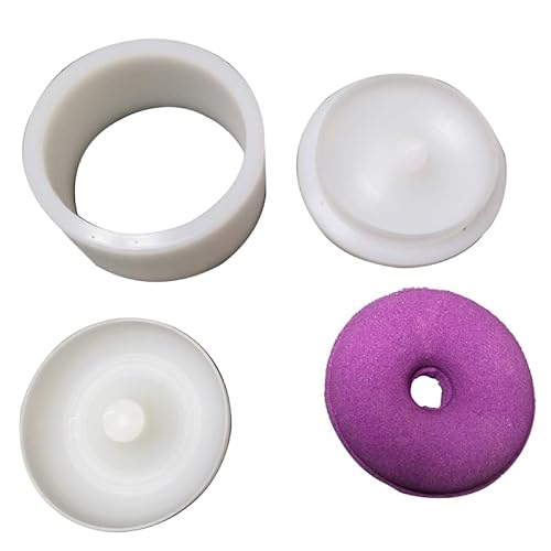 Plastic 3D Bath Salt Ball Round Solid Ball Shaped Doughnut-Shaped Shampoo Press bar Mold 2.5inch 6.35CM Diameter max Volume 95g Bath Bomb soap Mold (Doughnut)