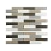 Aspect Peel and Stick Backsplash 12.5in x 4in Subway Rustic Clay Matted Glass Tile for Kitchen and Bathrooms (3-pack)