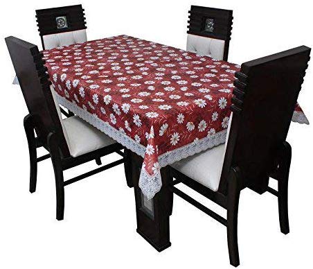 SHREEBALA Printed Dining Table Cover with White Lace – 10-12 Seater Table, 60″ X 120″ (Exact Size) SHREEBALA Printed Dining Table Cover with White Lace – 10-12 Seater Table, 60″ X 120″ (Exact Size)