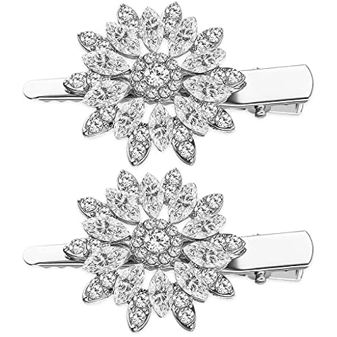 Sibba Rhinestone Bridal Hair Clips Cover
