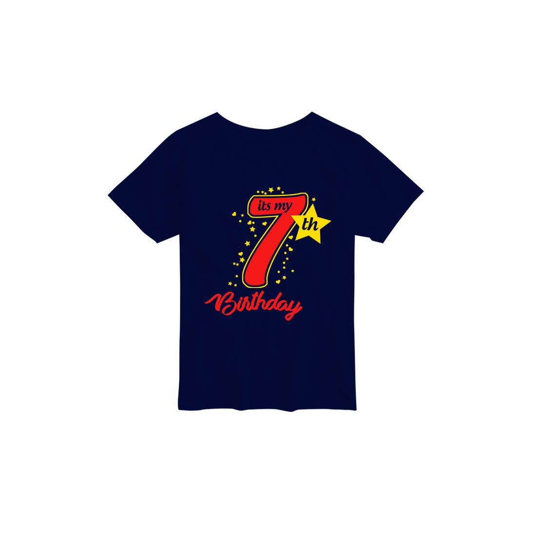 RAINBOWTEESBirthday Celebration,7th Birthday,Age 7 Years t-Shirts for Baby-Kids