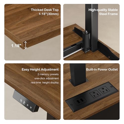 Image of ModernMate 71 inch L Shaped Executive Standing Desk with 4 Drawers