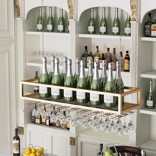 Étagères flottant pour stocker les bouteilles sans encombrer le bar - 7