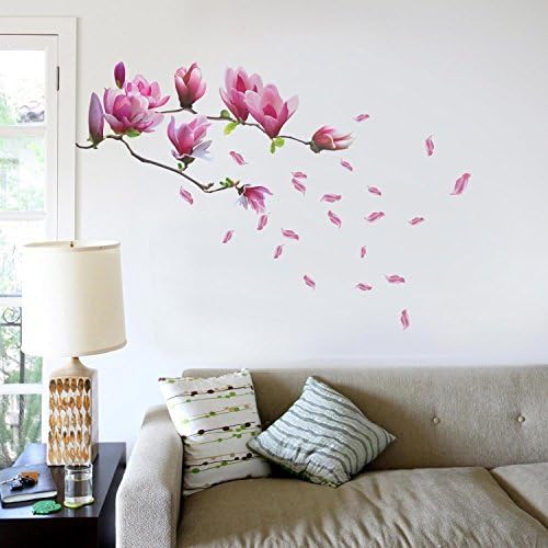 Walplus Large Magnolia Flowers Mural Art Decal Office Home Decoration Wall Stickers