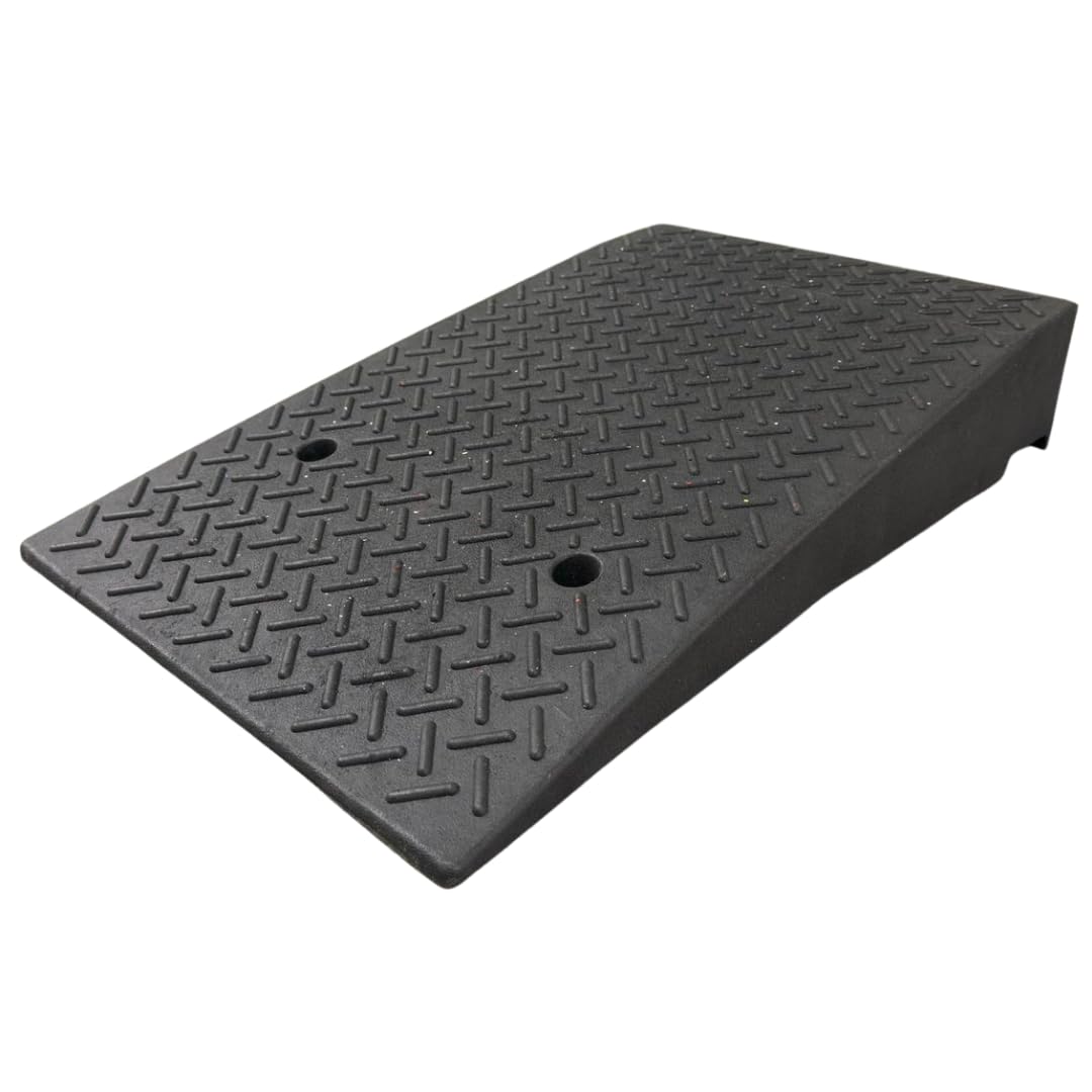 Rampe d'accès longue et résistante - Hauteur : 15 cm - Capacité : 2 tonnes - Pour trottoirs, seuils et chargement
