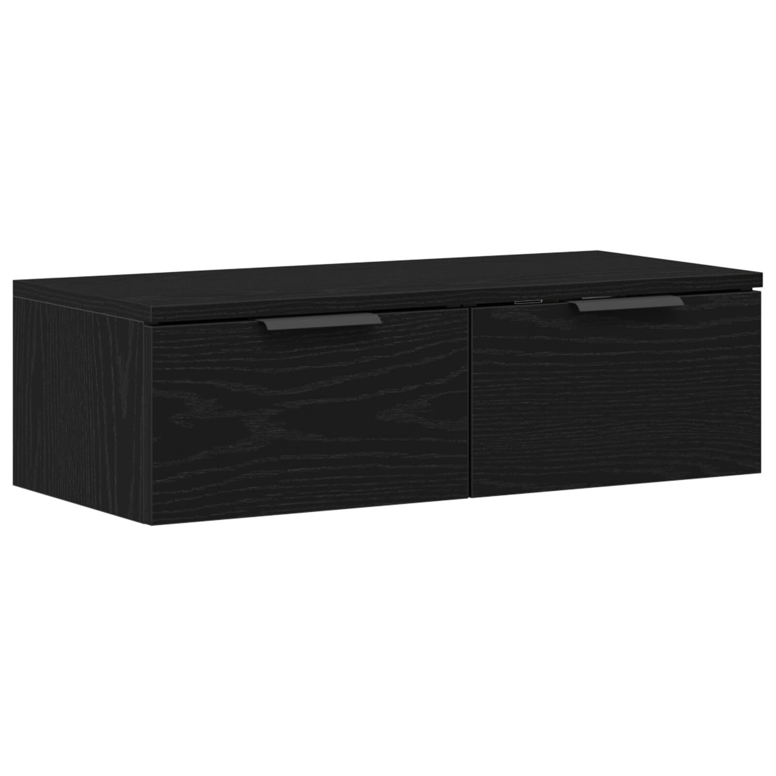vidaXL Wandschrank Schwarz Eichen-Optik 68 x 30 x 20 cm Holzwerkstoff, Moderner Wohnzimmerschrank, rechteckig, viel Stauraum, Robustes Design, praktische Funktionen, Holz-Möbel