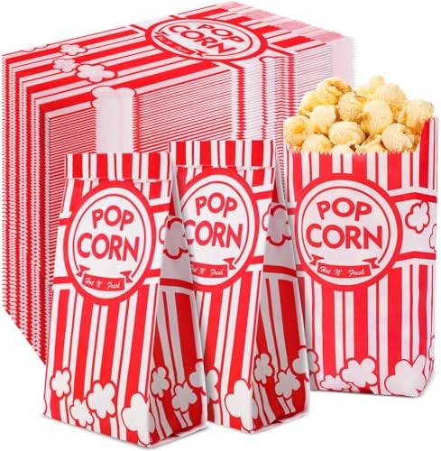 VOISEN Paper Popcorn Bags,400 Pack 1oz Popcorn Bag Individual Servings