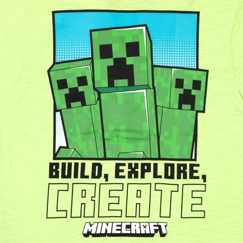Minecraft Build Explore Create Boys Casual Button Down Short Sleeve Shirt for Kids and Toddlers4