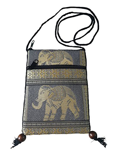 BTP Hmong Bag Hill Tribal Elephant Mini Crossbody Single Shoulder Bag Cellphone Case Passport Holder Travel Pouch