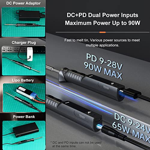 TOOLSAGE TS101 90W PD Smart Welding Iron with Original B2 Tips