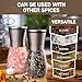 Home EC Original Gun Metal Bronze Salt and Pepper Grinder Set of 2 - Adjustable Ceramic Grinder - Glass Salt and Pepper Shakers With Funnel and Ebook - Spice Mill - Bronze Kitchen Accessories